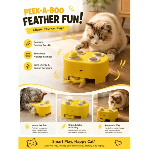 Interactive 3in1 Electronic Cat Activity Center