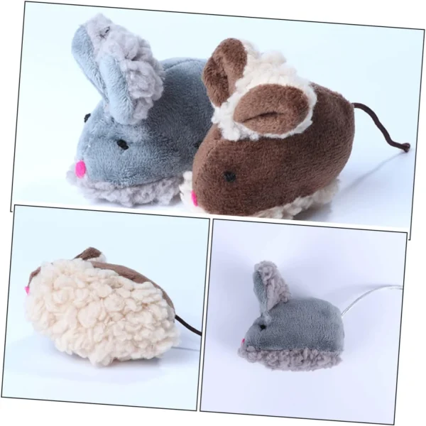 Soft Fluffy Mouse Cat Toy Set