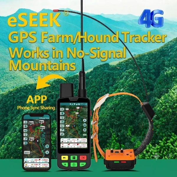 GPS Tracker, E Collar, VHF+4G Signal